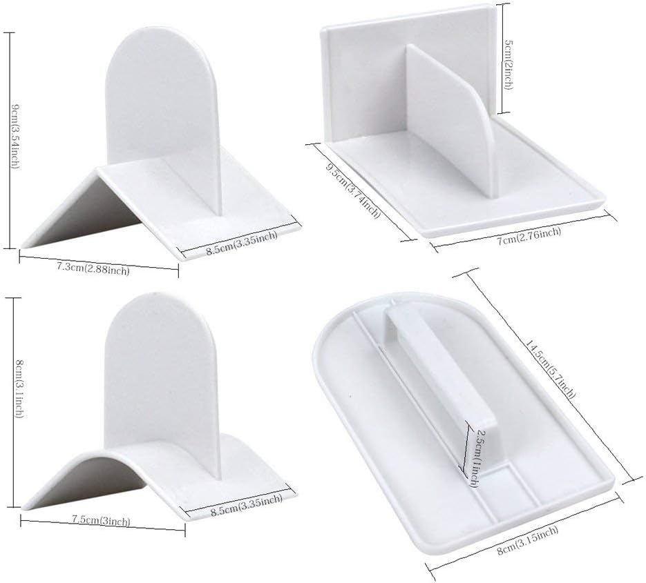 4pcs Fondant Icing Smoother Polisher for Cake Decoration Sugarcraft Scraper Paddle Tool