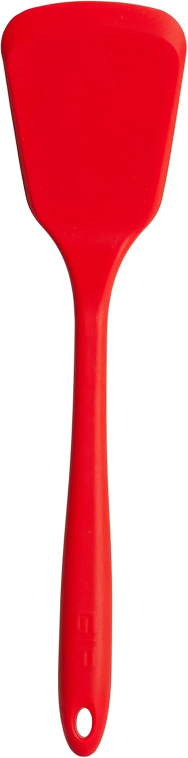 GIR: Get It Right Silicone Spatula Turner - 13-Inch Red - Nonstick Heat-Resistant Silicone Cooking Spatula - Pancake Flipper & BBQ Utensil - Flexible Tip & Sturdy Core