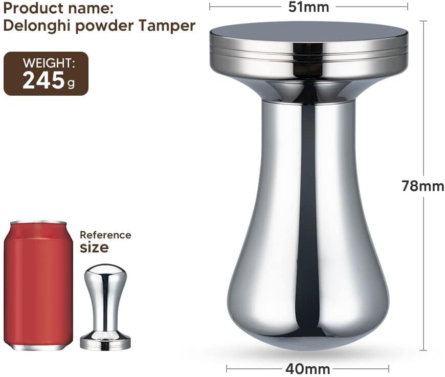 Espresso Coffee Tamper 51mm Stainless Steel Barista Espresso Base Coffee Bean Press