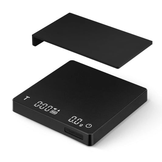 MHW-3BOMBER Mini Coffee Scale with Timer,Rechargeable Espresso Scale with Gravity Sensing,2kg/0.1g Precision Scale for Espresso&Pour-Over Coffee,Portable Digital Kitchen Scale,Black ES6029B-OS