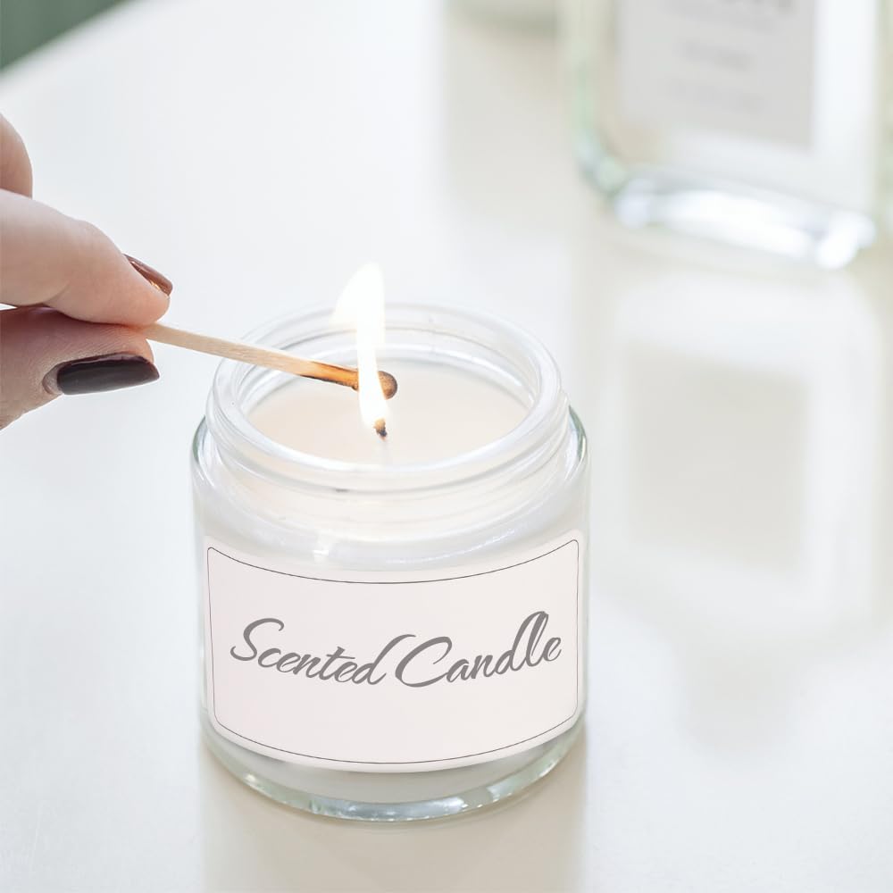 2 oz Small Glass Containers With Lids, Bumobum 48 Pack Clear Cream Jars with Lids, White Labels & Inner Liners, Empty Round Clear Cosmetic Jars for Ointments, Lotions