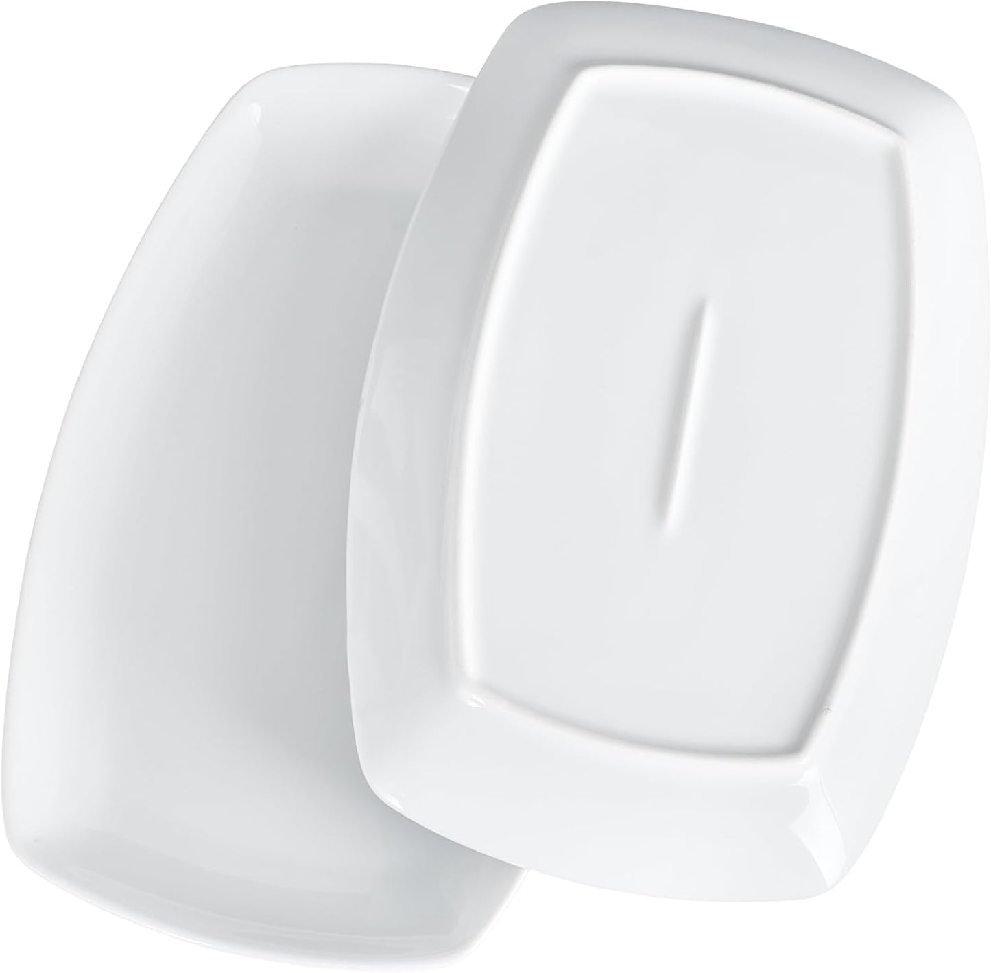 Ceramic Serving Platter Set, 4 Pcs 10 inch Rectangular Serving Tray for Entertaining at Parties and Weddings, White Platter Rectangular Dishes Dinner Plates for Appetizer Meat Bread Dessert and Sushi