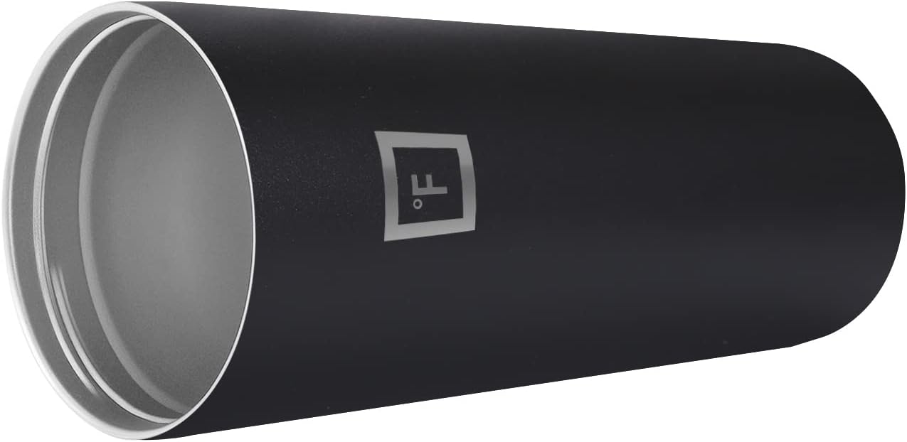 IRON °FLASK Classic Tumbler - Vacuum Insulated Stainless Steel Water Bottle, Double Walled, Drinking Cup, Insulated Travel Mug (Midnight Black, 24 oz Solid Lid)