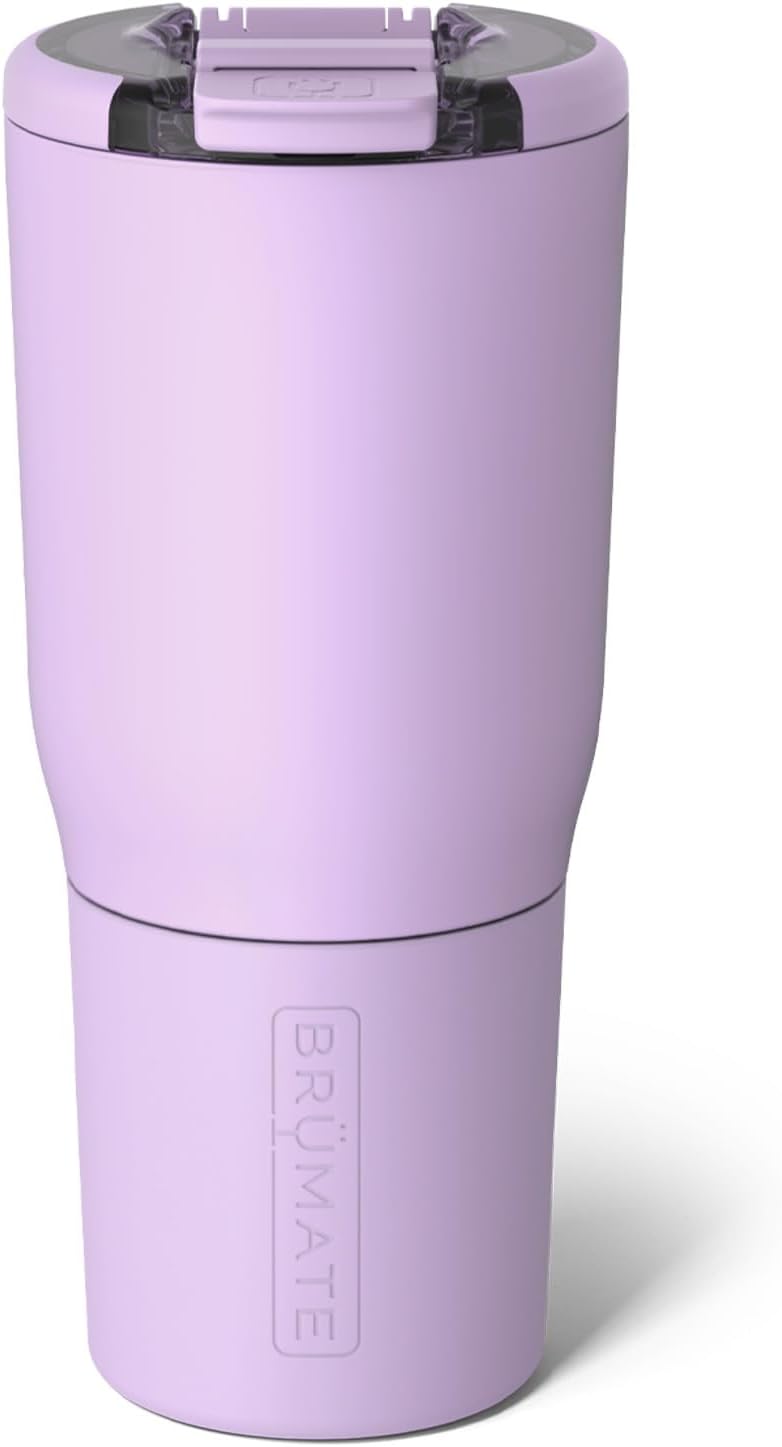 BrüMate Nav 25oz 100% Leak Proof Insulated Travel Tumbler with Magnetic BevLock™ Lid - Double Wall Cup-Holder Friendly Stainless Steel Mug (Lavender)