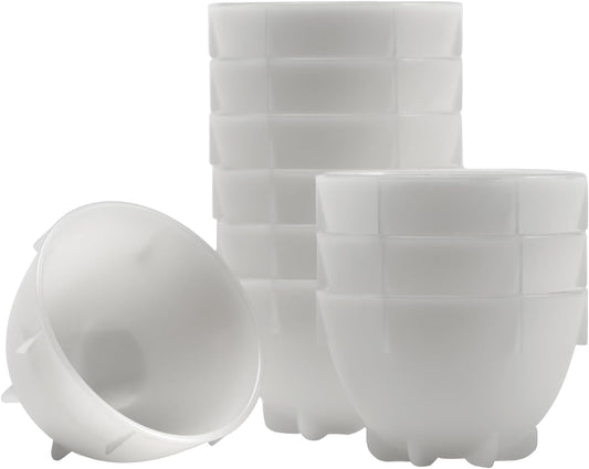 White Coffee Cupping Bowls 200ml - Stackable Heat-Preserving Cups - Premium Material Ideal for Coffee Tasting, High-Density Polyethylene for Zero Taste Interference - Set of 24