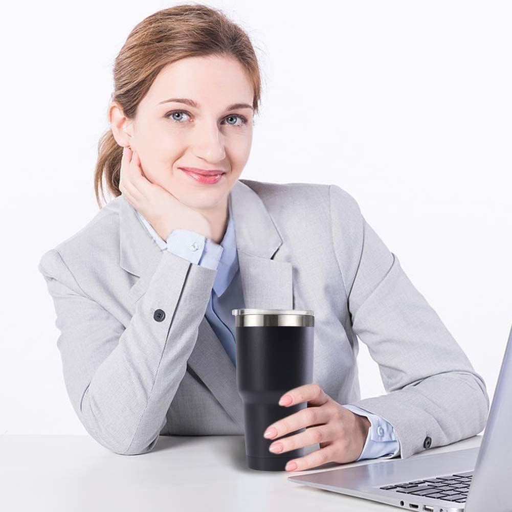 30oz Stainless Steel Travel Mug with Lid, 16 Pack Double Wall Vacuum Insulated Bulk Tumbler, Powder Coated Coffee Cup Suitable for Vehicle Cup Holders (White)