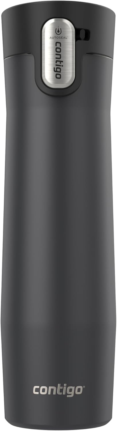 Contigo West Loop 3.0 Stainless Steel Insulated Travel Mug, Leak Proof with AutoSeal Lid, 24oz, Matte Black