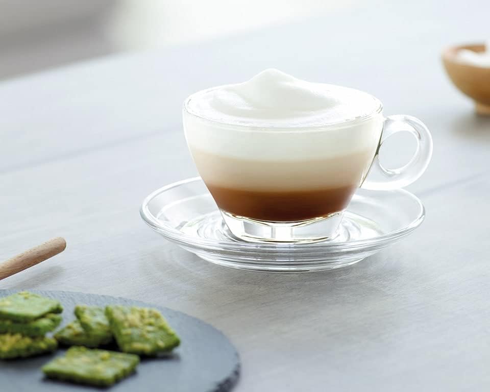 LEMONSODA Clear Large Glass Coffee Mug with Handles for Hot Beverages, Clear Mugs for Espresso, Tea, Cappucino, Latte, Juice (8.75 oz, 10.5 oz, 12 oz) (8.75 oz, Set of 12)