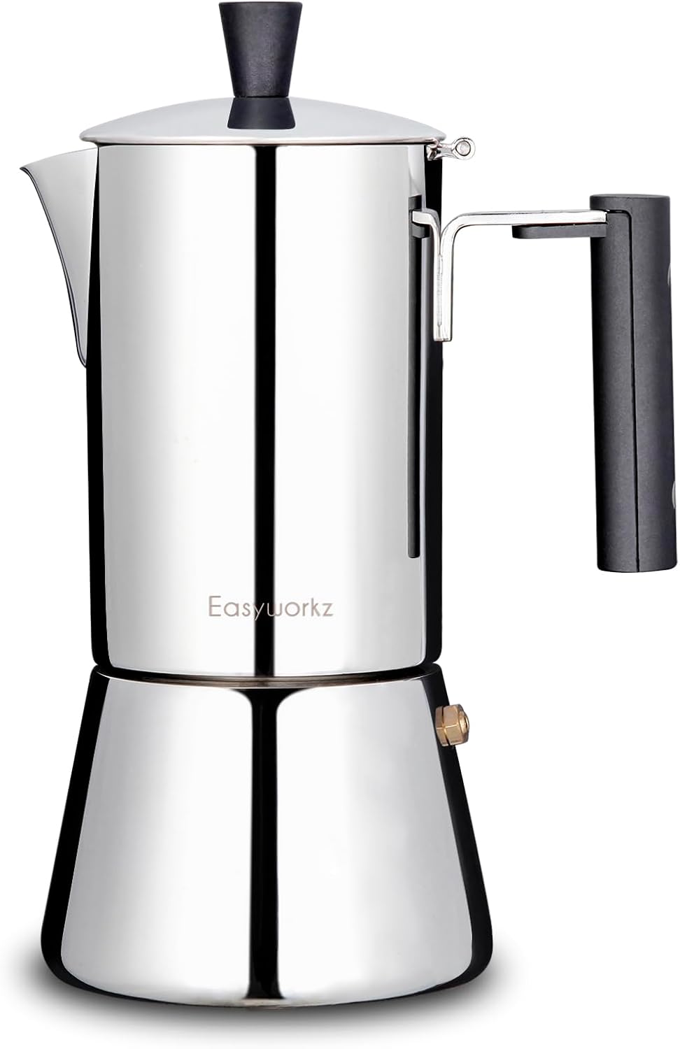 Easyworkz Pedro Stovetop Espresso Maker 4Cup 200ml Stainless Steel Italian Coffee Machine Maker Moka Pot Induction Espresso Pot