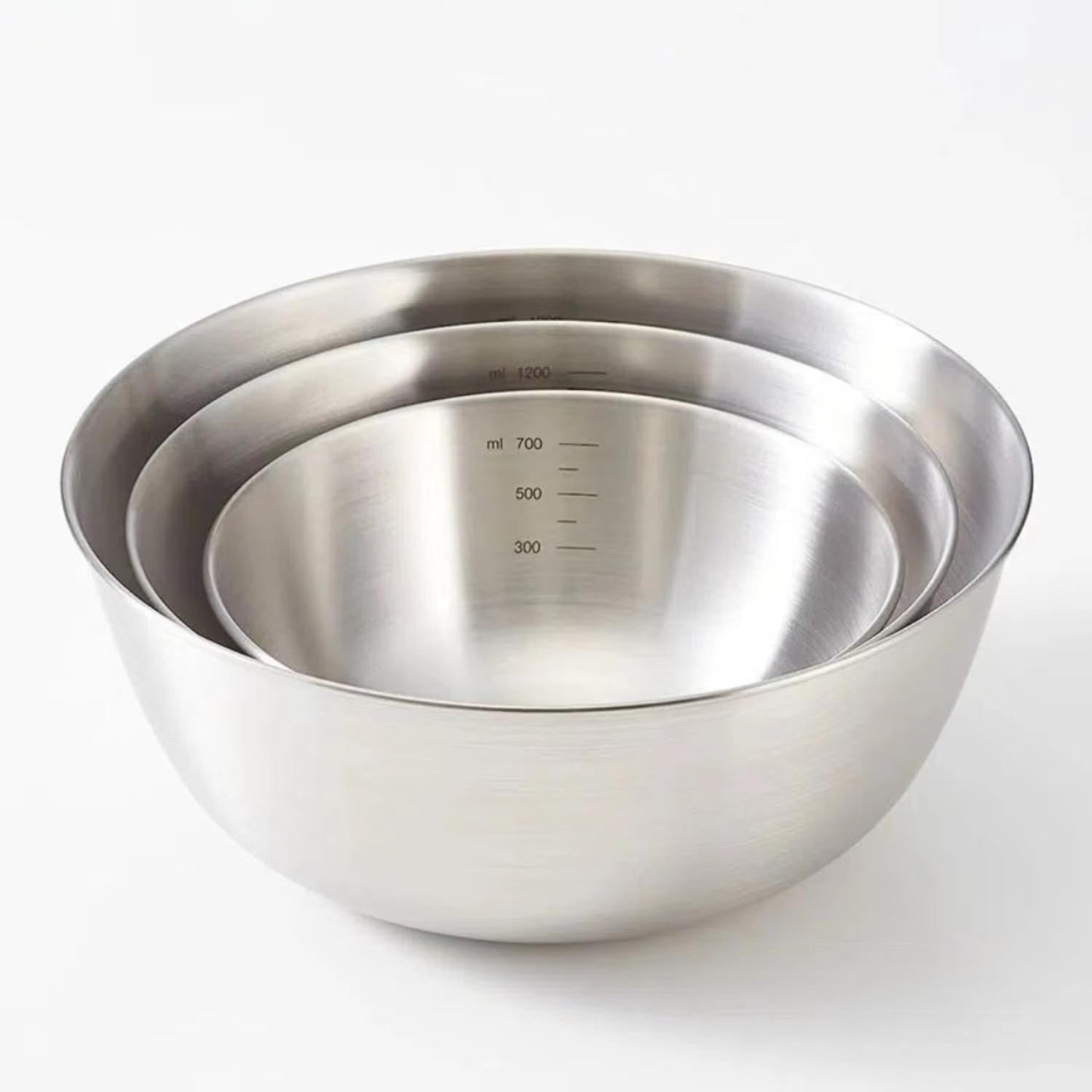 MANHONGYU Stainless Steel Mixing Bowls-3 Packs Small Thicker Stainless Steel Flat Bottom Mixing Bowls Set, Home, Refrigerator, and Kitchen Food Storage Organizers