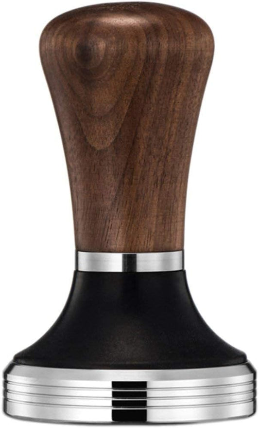 Diguo Elegance Wooden Coffee Tamper. Flat Espresso Tamper for 53mm Portafilter. Stainless Steel Flat with Height Adjustable Wooden Handle. Barista Espresso Tamper (53mm Tamper)