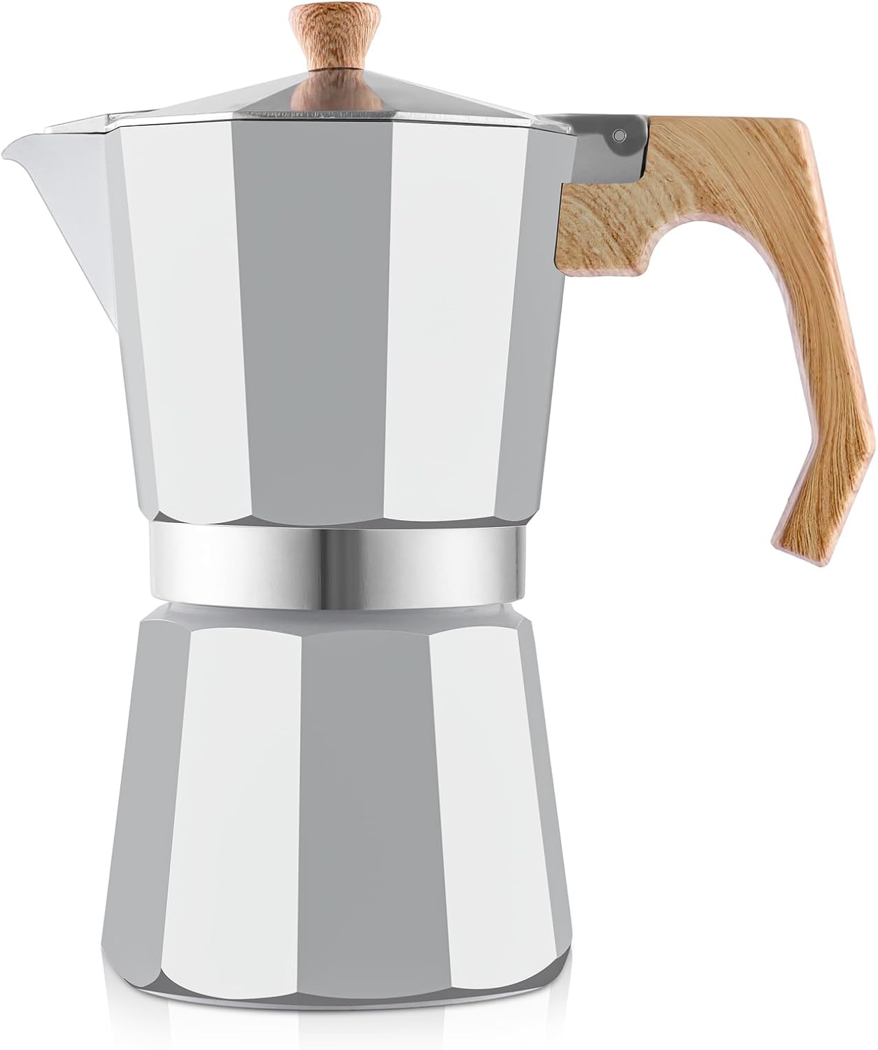 wedrink Stovetop Espresso Maker Aluminum Moka Pot 9 Espresso Cup-15.2OZ Cuban Coffee Maker Stove top Coffee Maker Moka Italian Espresso