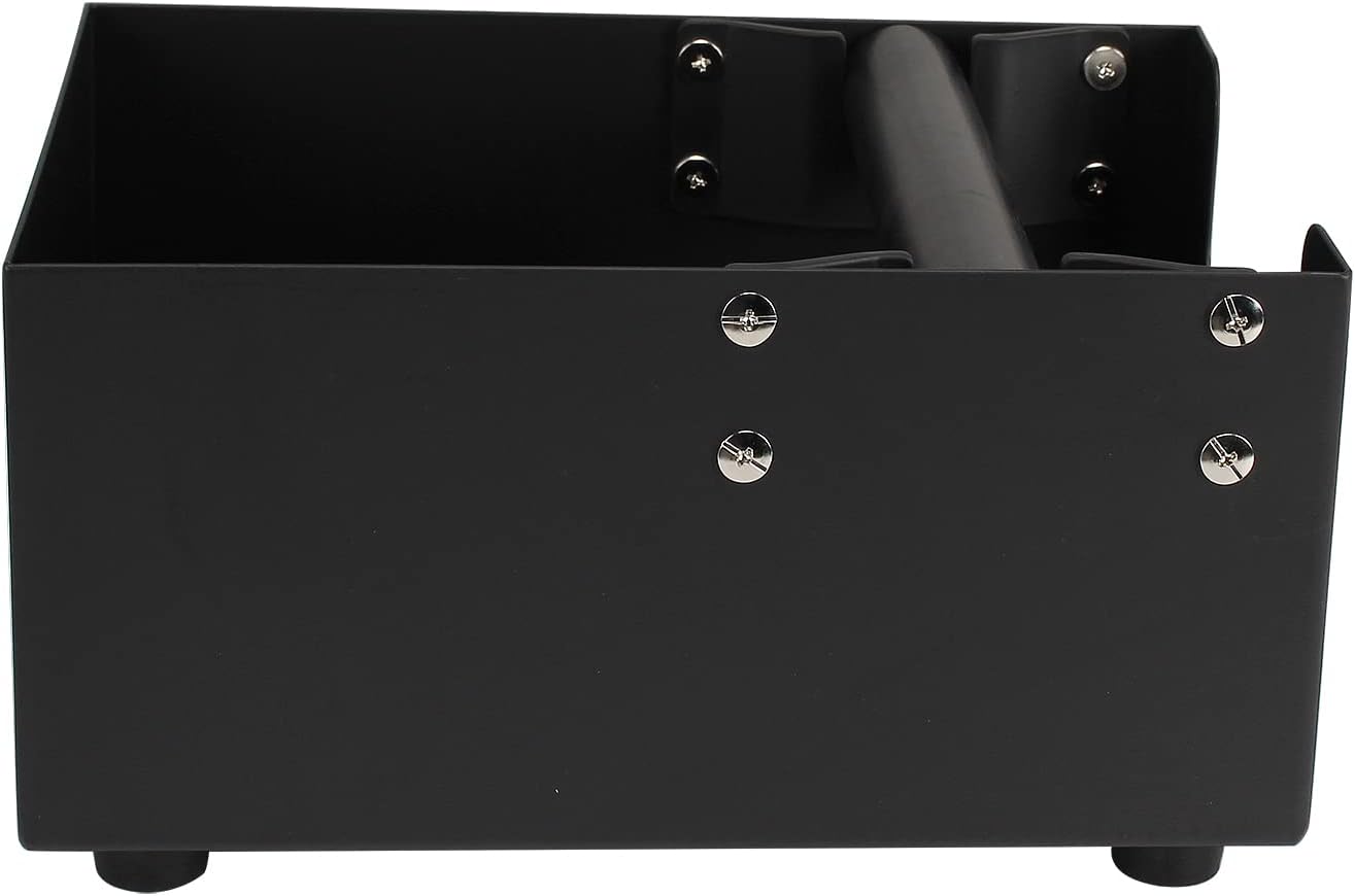 Espresso Knock Box,Coffee Grounds Pucks Knock Box with Removable Rubber Knock Bar and Non-Slip Base (Matte Black)