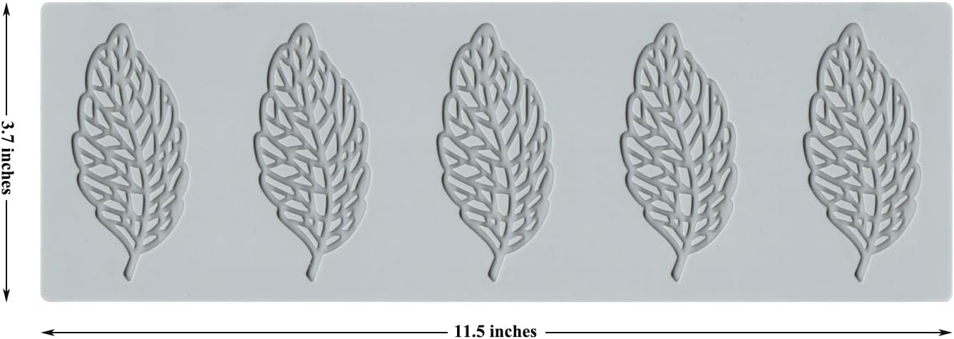 Leaf Molds Silicone Baking Molds Fondant Molds, Lace Silicone Cake Molds, Polymer Clay Molds for Baking, Sugar Craft, Dessert Cake Decoration