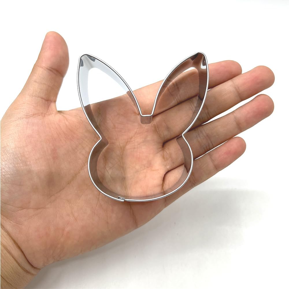 LILIAO Easter Cookie Cutter Set, 3-pc, Egg, Bunny and Carrot, Stainless Steel
