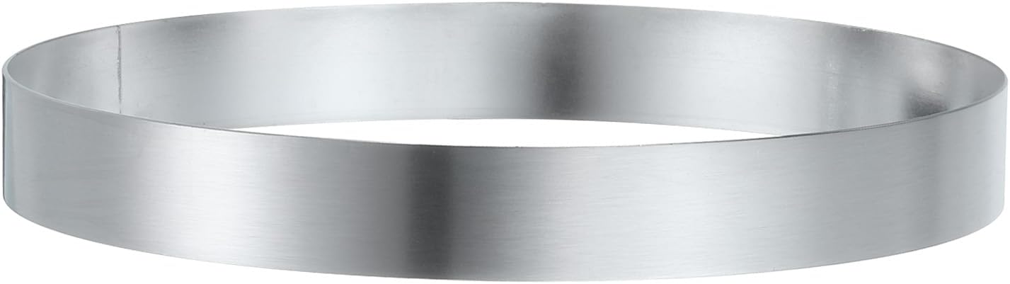 HARFINGTON Round Cake Ring 5.9 x 1 Inch Seamless Stainless Steel Pastry Mousse Dessert Ring Mirror Coating for Baking Cooking English Muffins Crumpet Making Tool