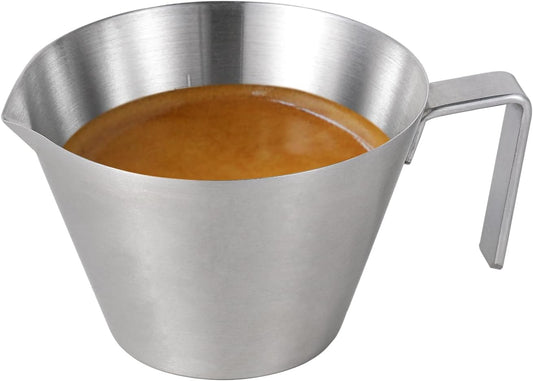 MHW-3BOMBER Espresso Measuring Cup Espresso Shot Cup 2oz Stainless Steel Pouring Cup for Tomato Sauce|Steak Sauce|Desserts|Beverages| (Matte Glossy) G5140