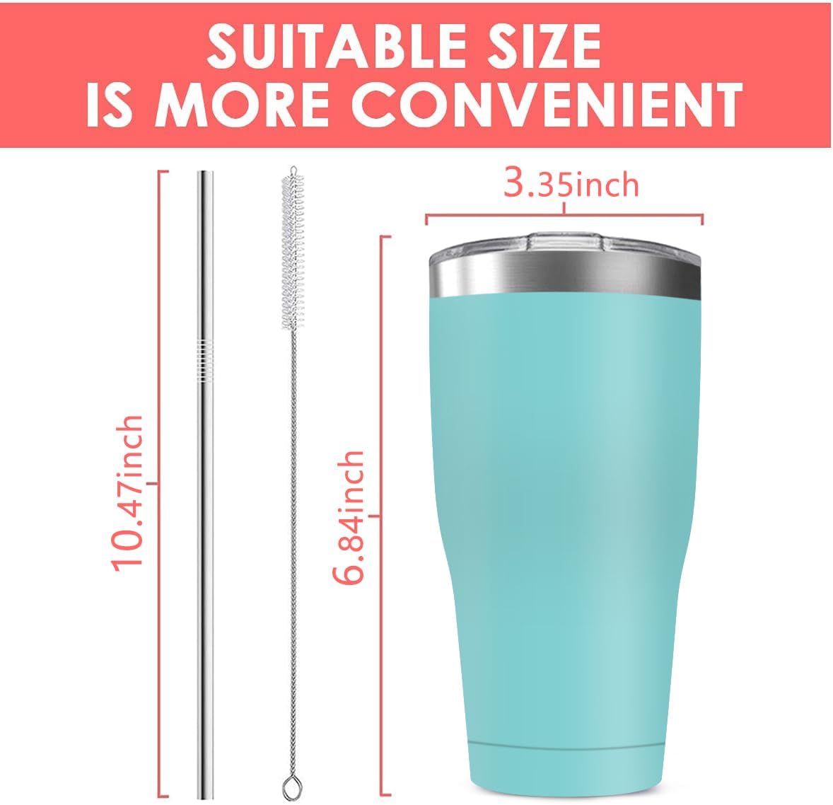 16 Pack 20oz Stainless Steel Tumblers Bulk Reusable Travel Mugs with Lid, Double Wall Powder Coated Coffe Cup for Home, Office, Outdoor Suitable for Vehicle Cup Holders