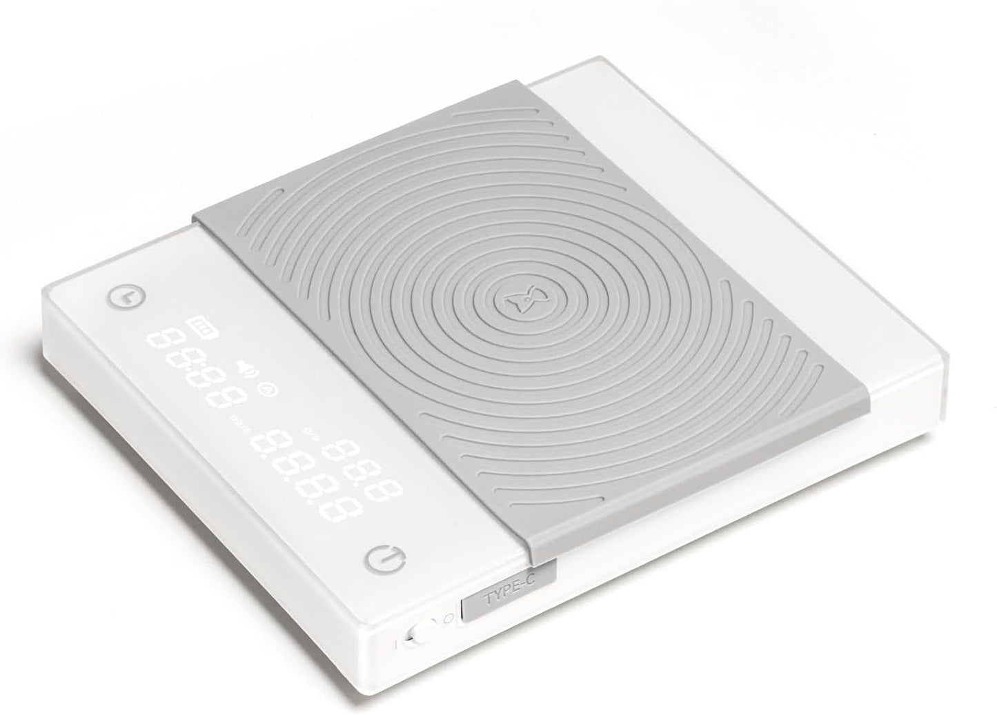 TIMEMORE Coffee Scale Basic 2.0 Electronic Espresso White Scale with Water Flow Rate and Timer Function, Free Switching of Ounce/kg Units, Digital Scale for Kitchen/Baking/Cooking