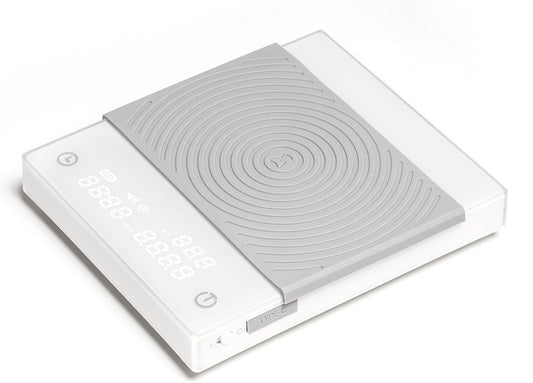 TIMEMORE Coffee Scale Basic 2.0 Electronic Espresso White Scale with Water Flow Rate and Timer Function, Free Switching of Ounce/kg Units, Digital Scale for Kitchen/Baking/Cooking