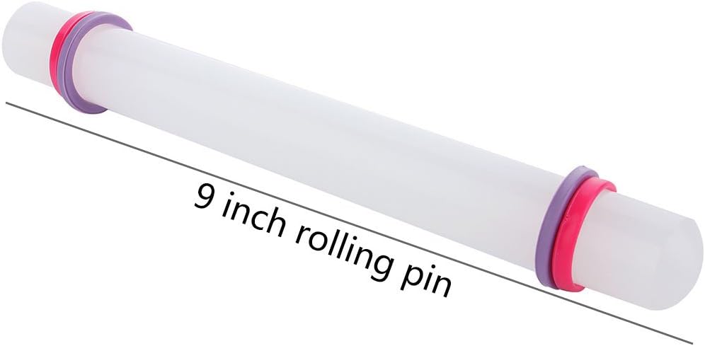 Marshmallow Fondant Cake Decorating Hand Tool 12 Pcs 5 Sets Sugar craft Gum paste Icing Smoother Rolling Pin Trimmer Cutter Embosser Flower Scissor Modelling Accessories Supplies Kit Yellow