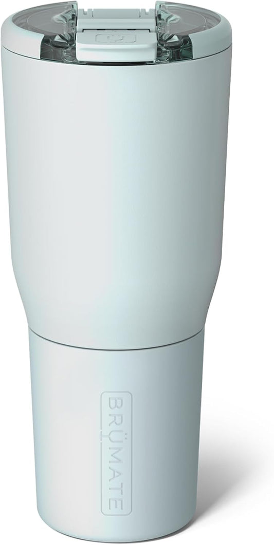 BrüMate Nav 35oz 100% Leak Proof Insulated Travel Tumbler with Magnetic BevLock™ Lid - Double Wall Cup-Holder Friendly Stainless Steel Mug (Blue Agave)