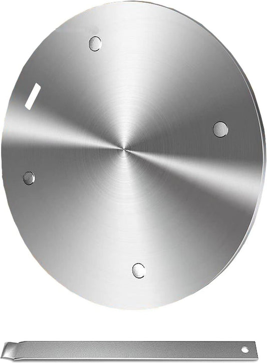 11inch Heat Diffuser Plate, Grouarty Stainless Steel Cooking Induction Adapter Simmer Plate for Electric Gas Glass Cooktop Hob Ring, Induction Cooktop Converter Plate With Handle