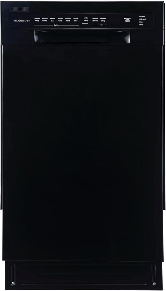 EdgeStar BIDW1802BL 18 Inch Wide 8 Place Setting Built-In Dishwasher
