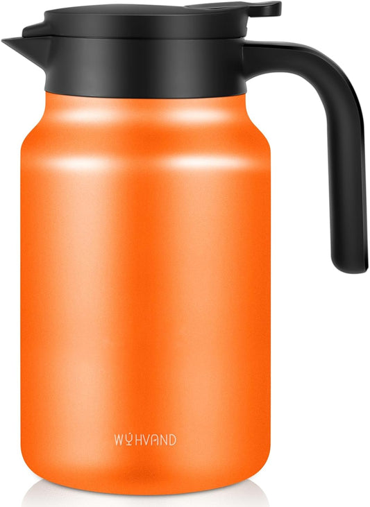 51Oz Thermal Coffee Carafes For Keeping Hot/Cold, Stainless Steel Coffee Carafe, Dustproof Insulated Water Carafe for Party/Home,Orange