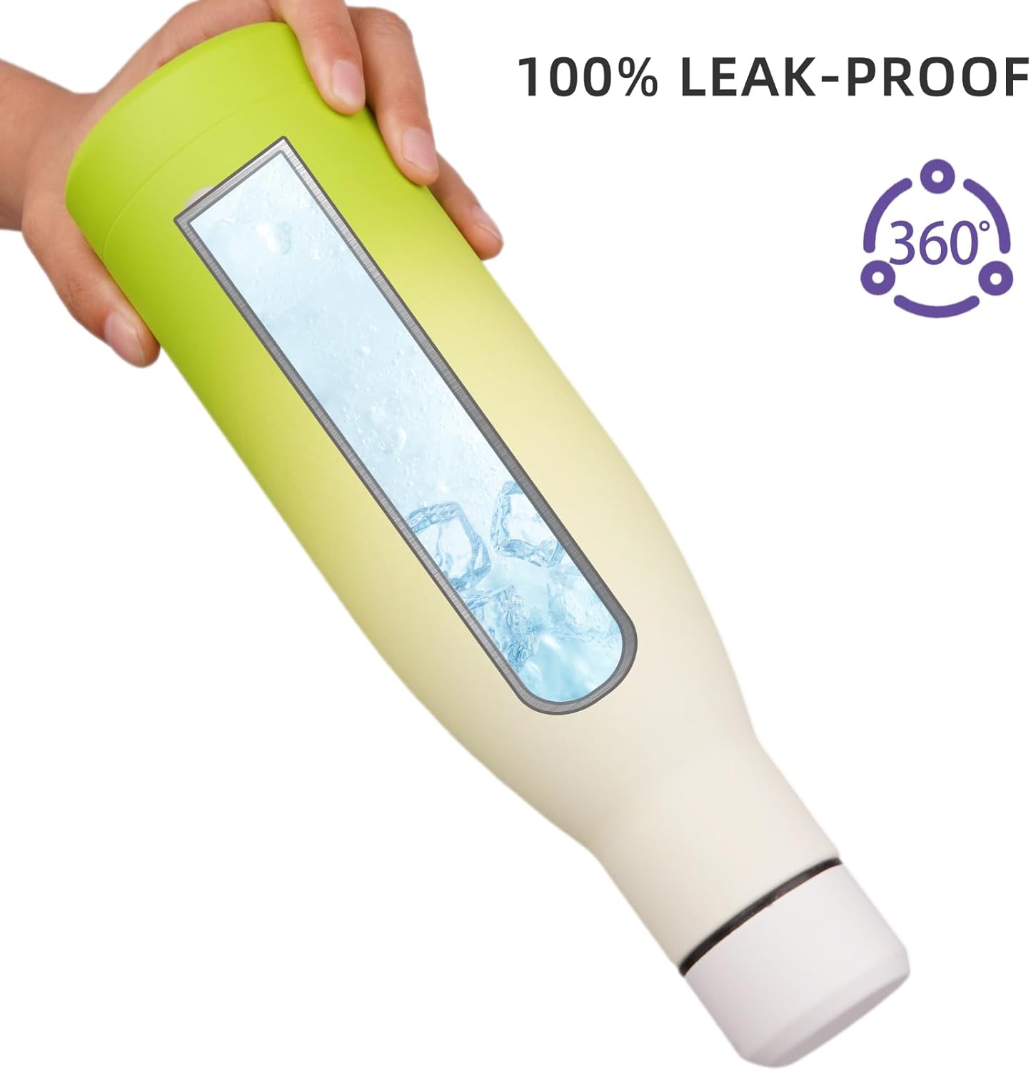 BJPKPK 25oz Insulated Stainless Steel Water Bottles Reusable Metal Travel Sports Water Bottle Keep Cold and Hot,Elegant Green