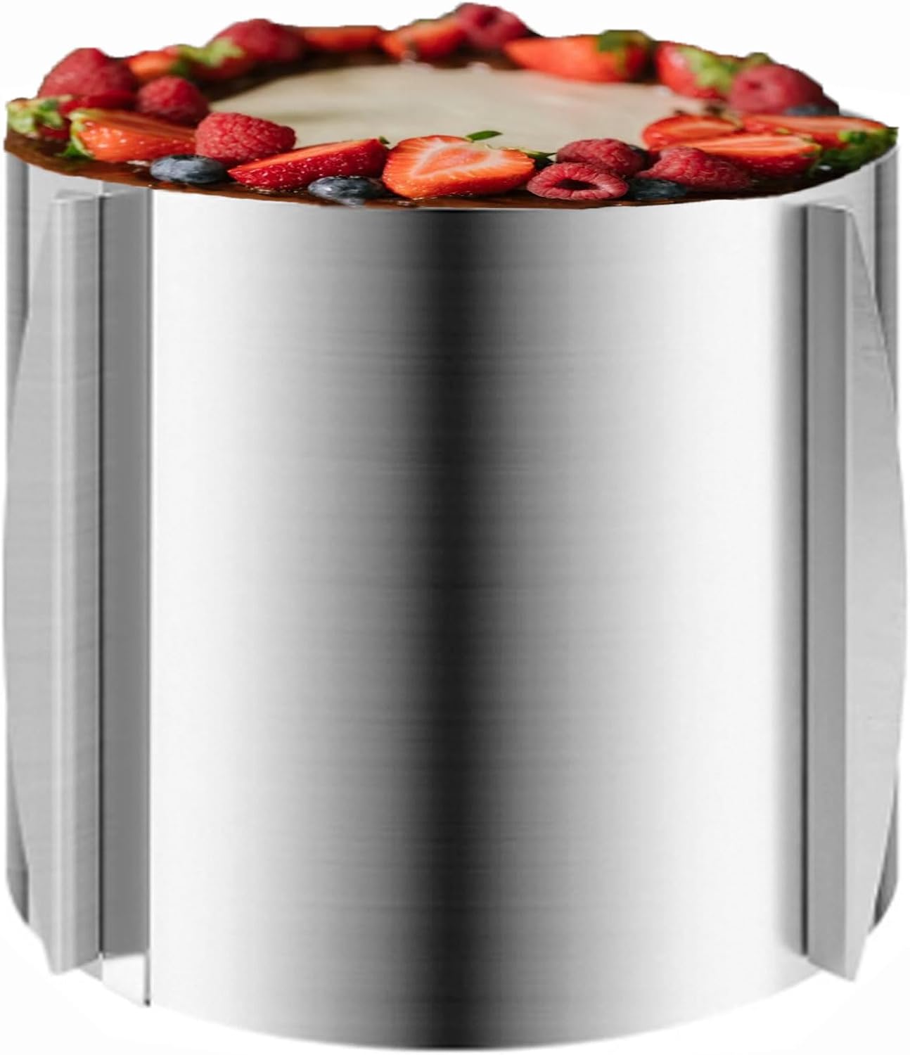 DATANYA Cake Ring Extra High 15cm - Adjustable 6 Inch to12Inch Stainless Steel Round Cake Mousse Molds Baking Ring, 5.9 Inch Deep Cake Mold with Precise Scaling