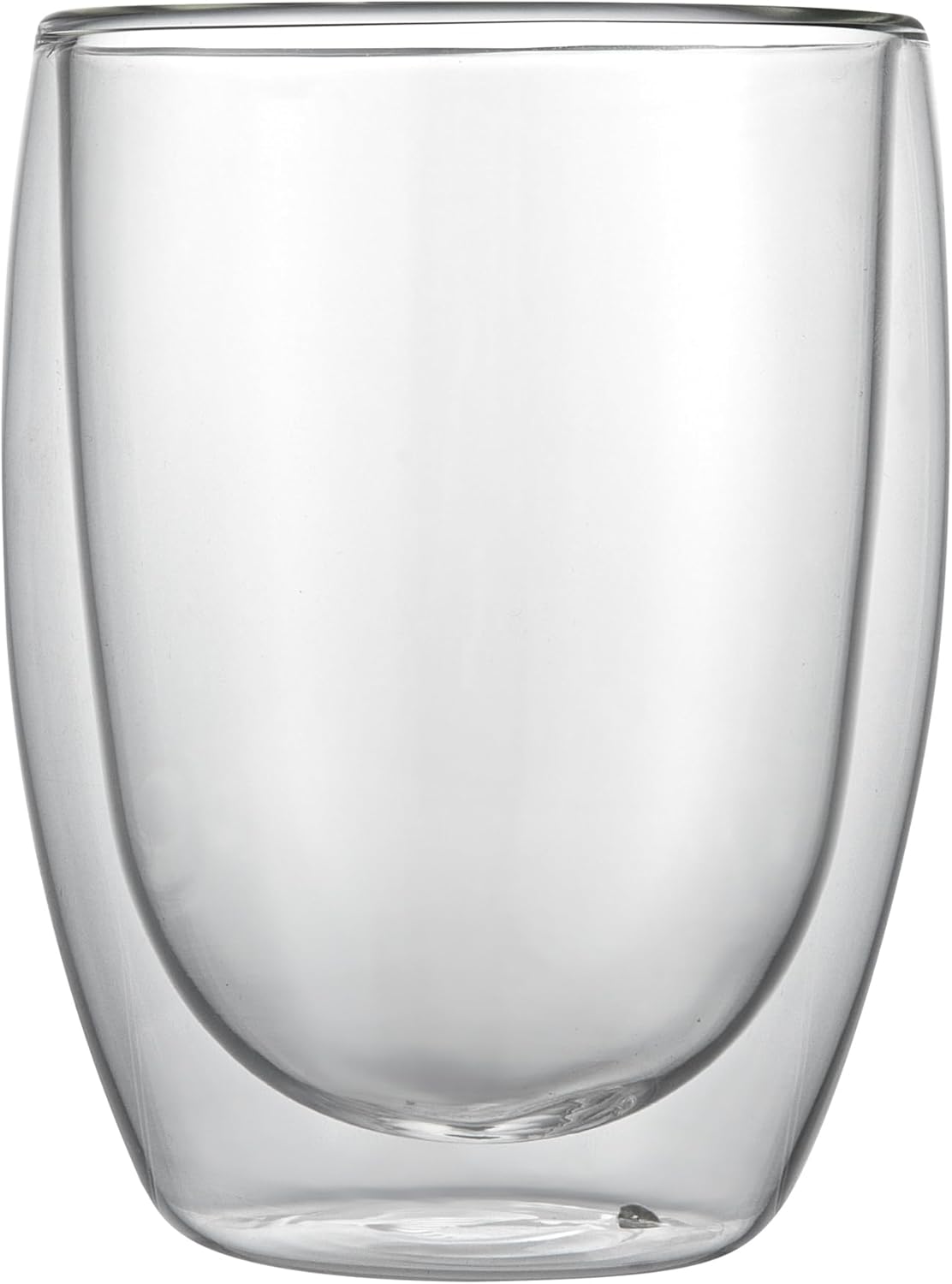 Restaurantware-Forma Professional 11.8 Ounce Double Wall Coffee Cups, 12 Insulated Latte Glasses - Dishwashable, Reusable, Clear Glass Beverage Cups, Freezable, For Hot Or Cold Beverages