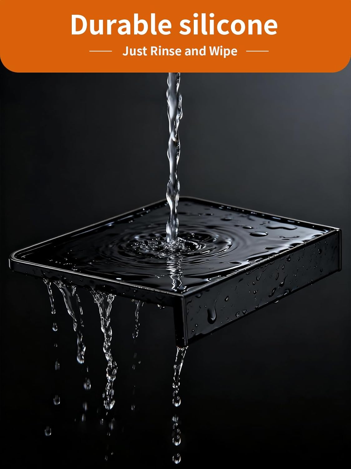 Espresso Tamping Mat, 8 * 6 Inch Black Silicone Coffee Tamper Mat, Waterproof and Heat Resistant Espresso Tamping Station For Countertop, Espresso Machine Accessories For Baristas