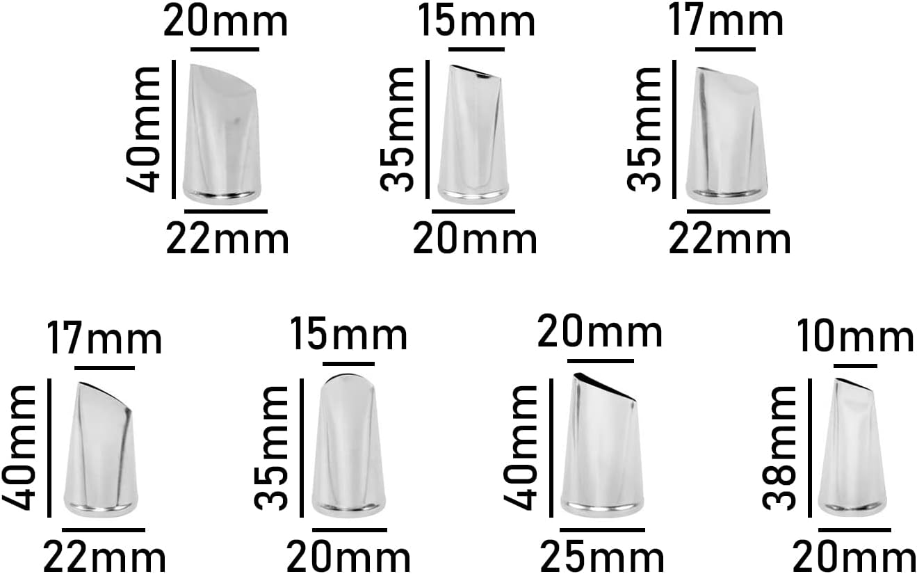 7 Pieces Rose Flower Piping Tips Set, Cake Decorating Tips Icing Piping Nozzles Set Cupcake Decorating Kit