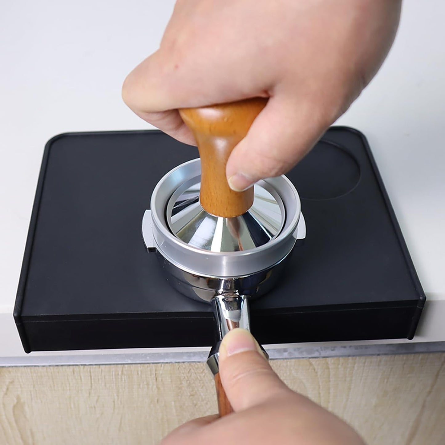 Espresso Tamping Mat 8"x6" – Compact Non-Slip Silicone Tamper Mat, Food-Grade Coffee Tamping Station for Home Baristas, Essential Espresso Accessories