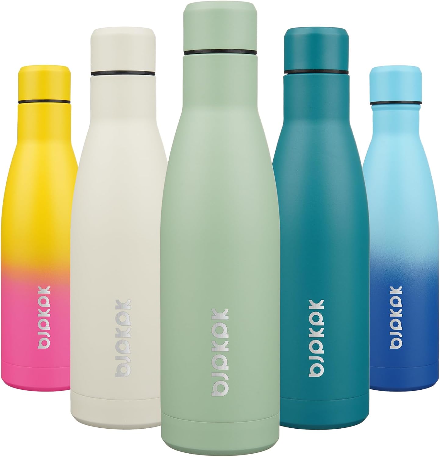 BJPKPK 17oz Insulated Water Bottles Stainless Steel Sports Water Bottles Keep Cold and Hot for Travel Dishwasher Safe,Macaron Green