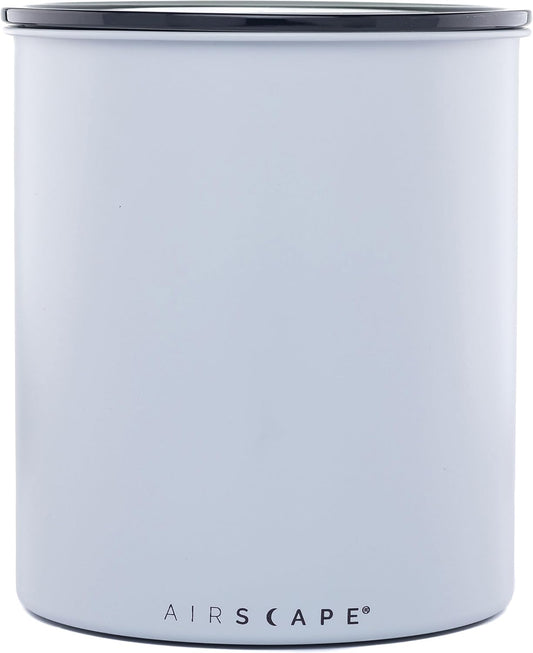 Planetary Design Airscape Kilo Coffee Storage Canister - US Patented Inner Plunger Lid Removes Excess Oxygen - Don't Buy airtight, Buy AIR-Less - Holds 2.2 lbs Coffee Beans - (Matte Gray)