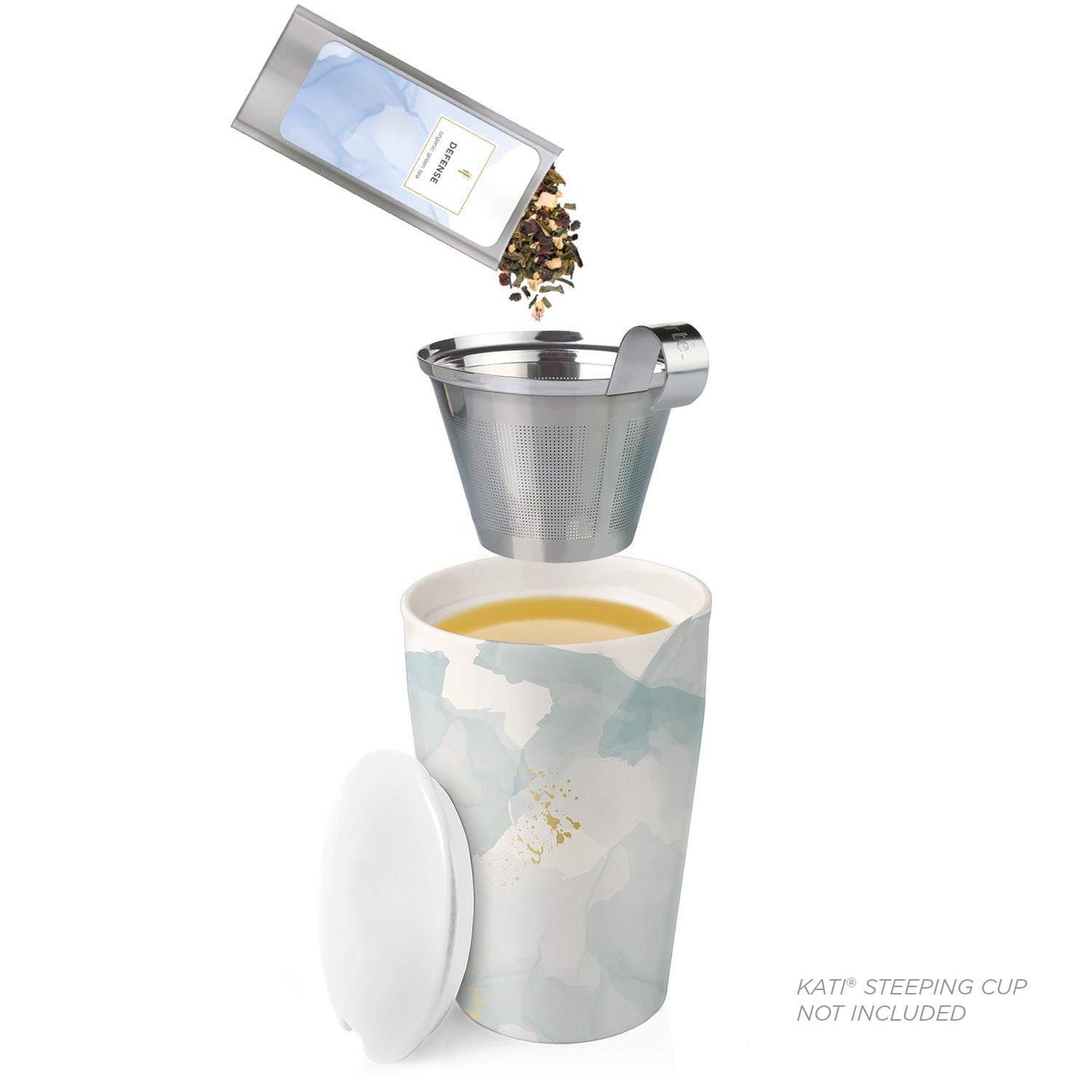 Tea Forte Wellness Tea Assortment Single Steeps Loose Leaf Premium Tea Gift Set Sampler, 15 Count 3 of Each Assorted Blends, Pre-Portioned Single Serve Pouches, Steeps 12 oz