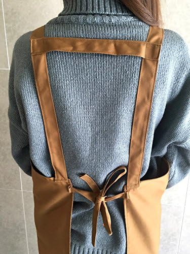 Artist apron/Long apron - Gold Brown