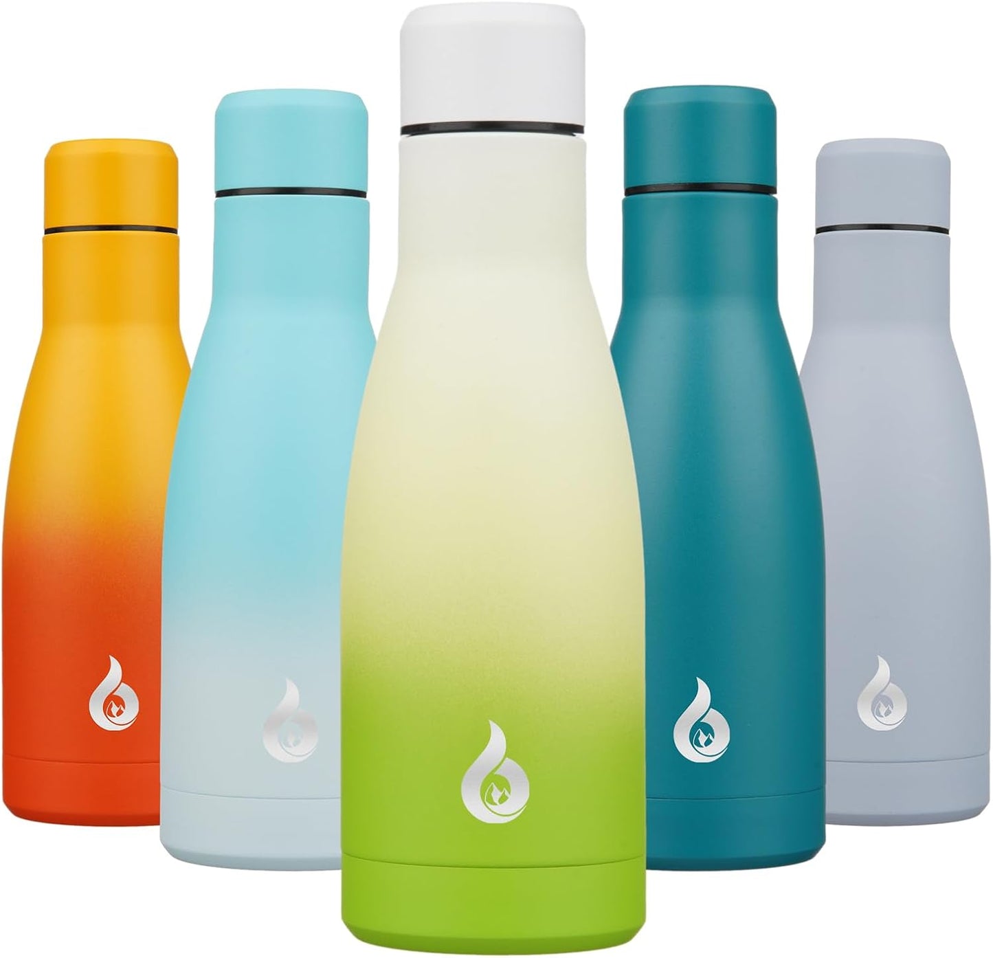 BJPKPK Insulated Water Bottle 12oz Small Stainless Steel Water Bottles Reusable Metal Thermos Keep Cold and Hot,Elegant Green