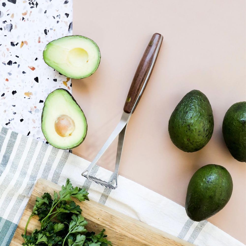 Lamson Vintage Mini Avocado and Potato Masher with Noir Ultra Durable Handle