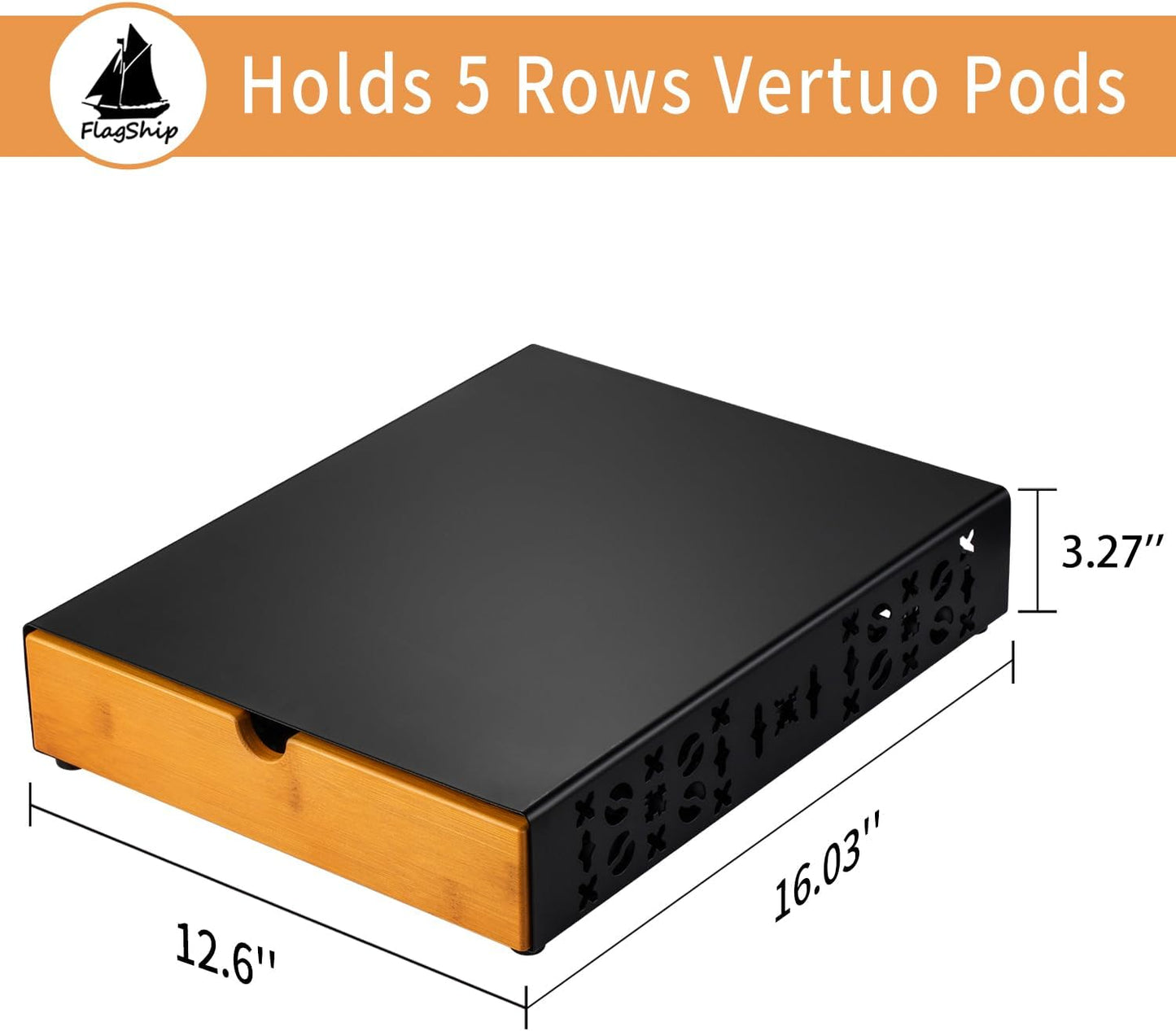 Flagship for Nespresso Pod Holder Coffee Pod Organizer for Vertuo Pod Storage Morden Design Large Capacity Fits All Size Vertuo Pods