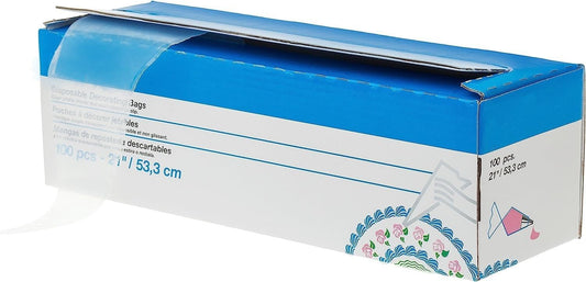 Soro Essentials- 21" Disposable Pastry Bag Pack of 100- Anti Burst Thickened Disposable Icing Piping Pastry Bags Non-Slip Decorating Bags Ideal for Cakes and Cookies Decoration for Home Restaurant
