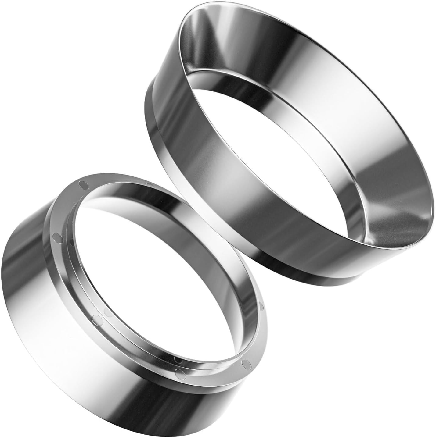 51mm Magnetic Dosing Funnel V2, MATOW Stainless Steel Espresso Dosing Ring with 8 Magnets Compatible with 51mm Espresso Portafilter