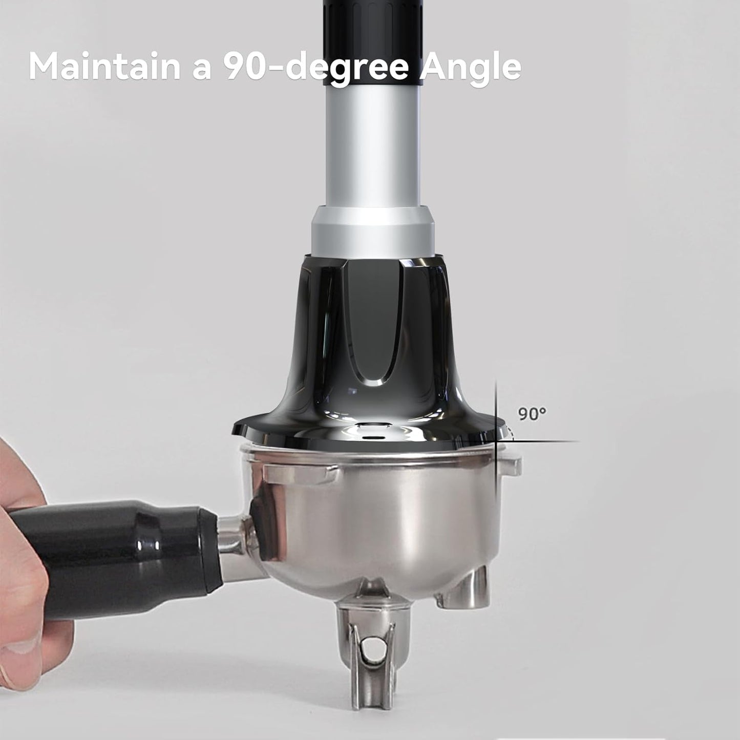 Espresso Tamper, 51mm Tamper 25lb-40lb with Stainless Steel Base, Coffee Tamper with with Sound Feedback, Provides Consistent Tampingwith Comfortable Grip