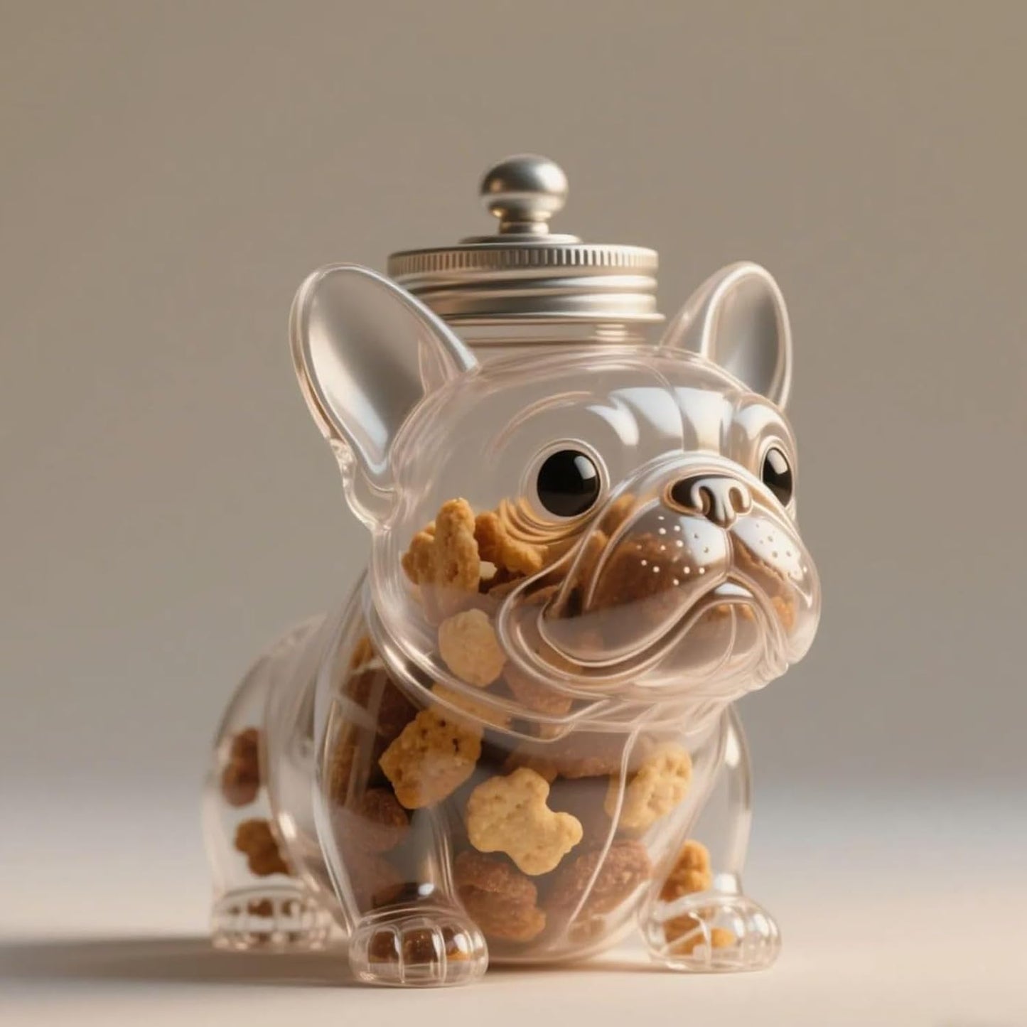French Bulldog Snack Jar – 2025 New Cute Airtight Storage Container, Multi-purpose Jar for Dog Snacks, Cookies, Candy, Coffee Pods, Kitchen Organization, Pet Lovers Gift(French bulldog A)