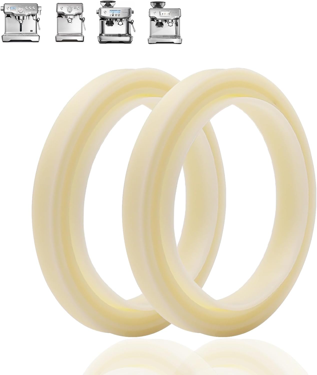 Dianrui 2PCS 54mm Silicone Steam Ring for Breville Espresso Machine Accessories BES870xl/878/860/880/810/840/450/500 Espresso Accessories Grouphead Gasket Replacement Part
