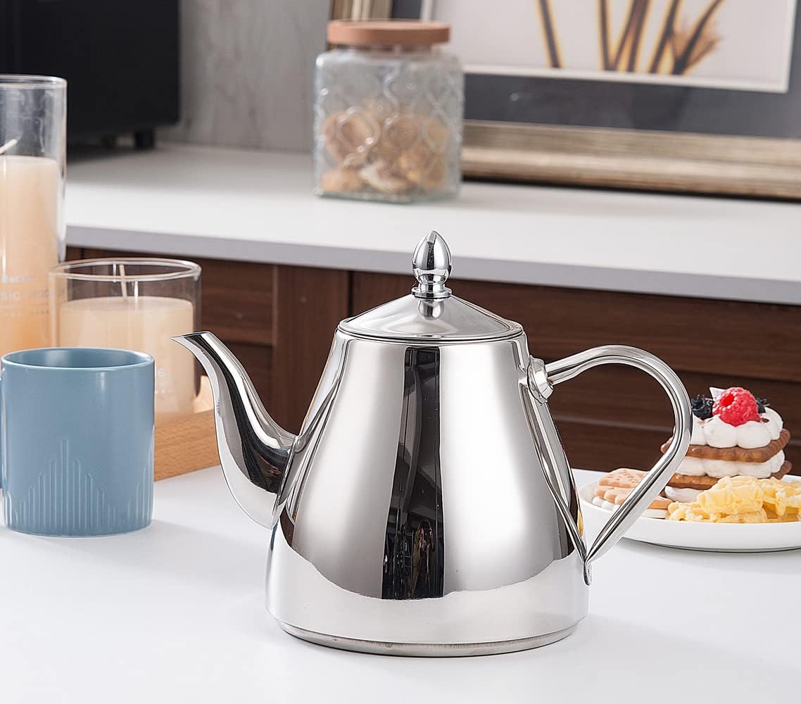 SANQIAHOME Stainless Steel Teapot Coffee Servers 1200ml