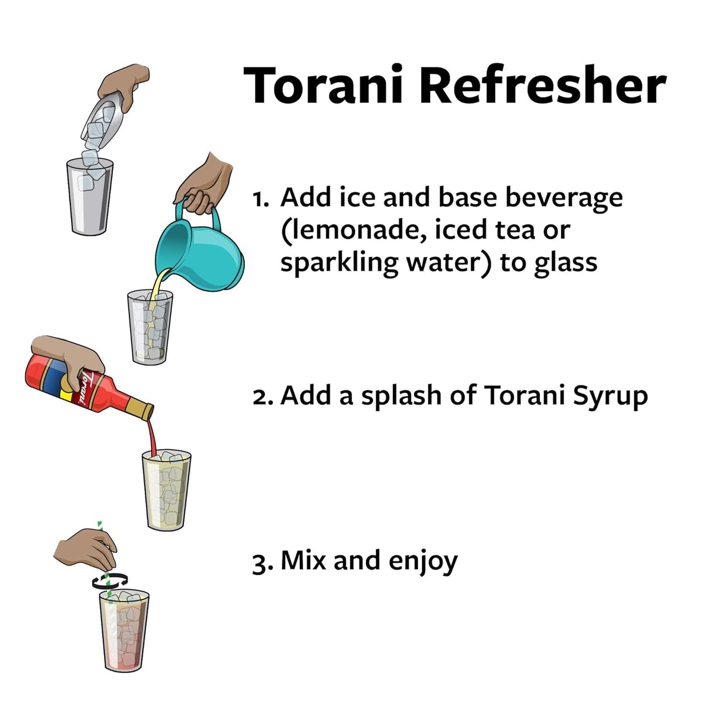 Torani Flavored Drink Syrup Beyond Basic Variety Pack, Dragon Fruit, Lavender, Vanilla & French Vanilla, 25.4 fl oz (Set of 4)