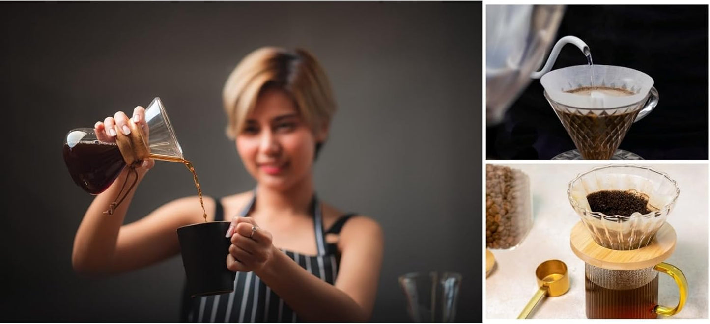 Generic Cone Filters #4 for Coffee Makers - Tear-Resistant Paper, Sustainable Material, 12-Cup Compatibility - Say Goodbye to Coffee Grounds in Your Brew (100, Brown), G3334